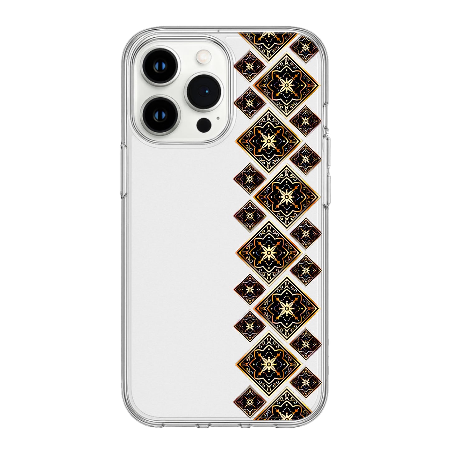 Golden Ethnic Mosaic Clear Phone Case