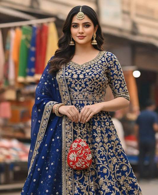 Red & Gold Egg-Shaped Clutch