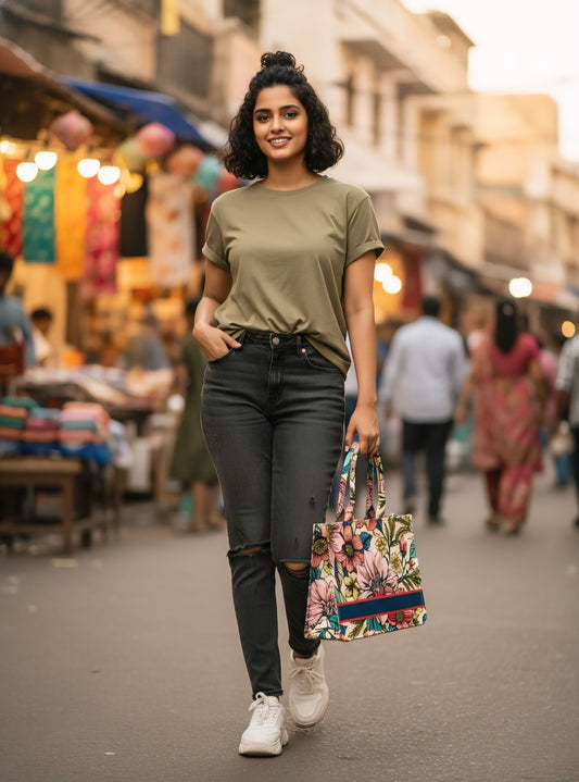 The Vintage Peony Tote Bag