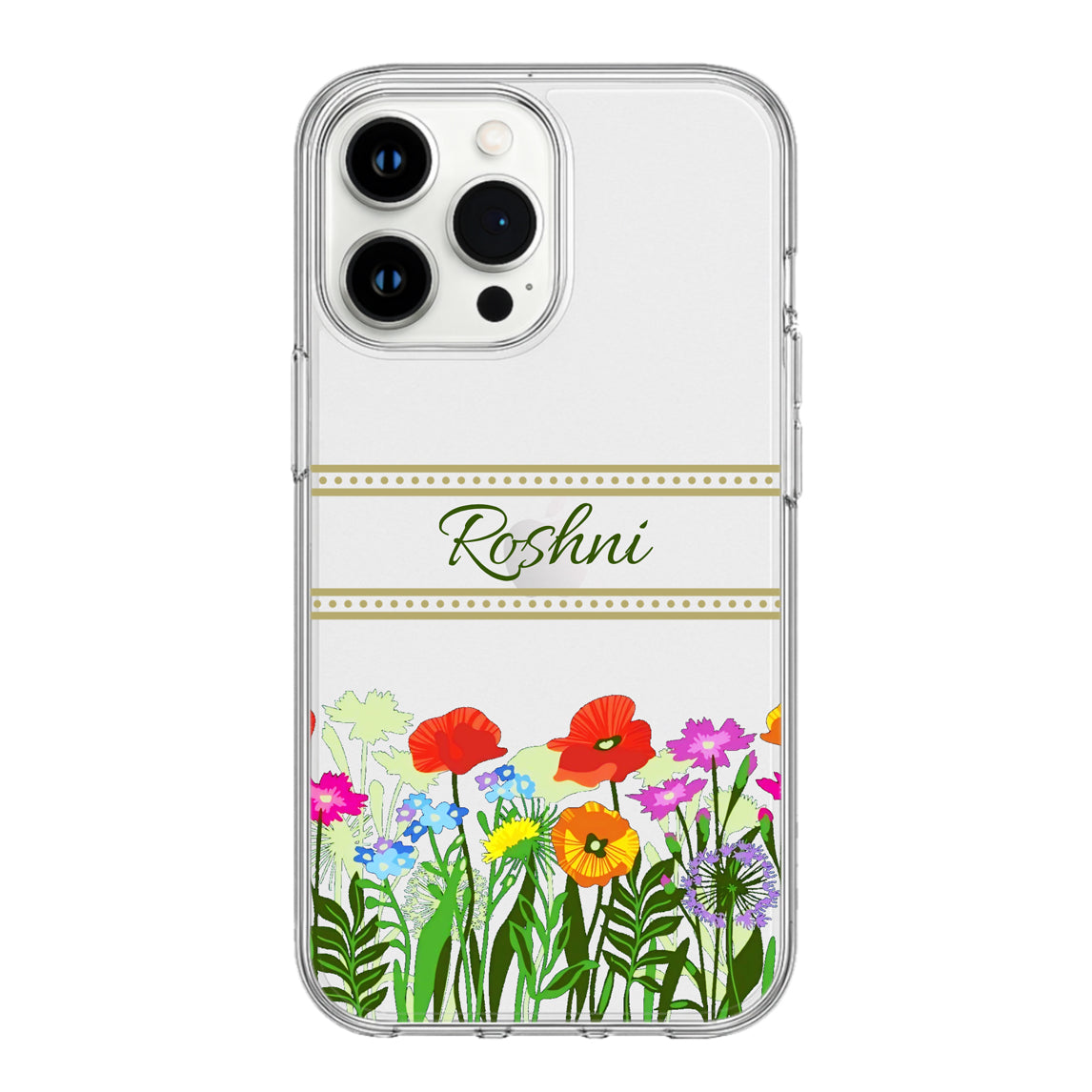 Wildflower Garden Clear Phone Case