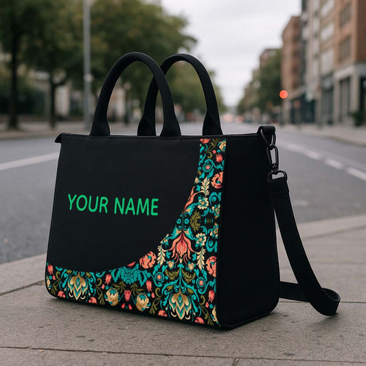 Midnight Vignette Hobo Tote Bag