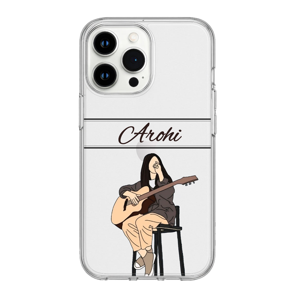 Artistic Music Girl Personalized Phone Case – "Name" Edition
