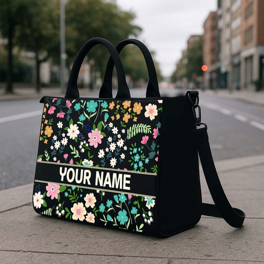 The "Delicate Flora" Satchel Hobo Tote Bag