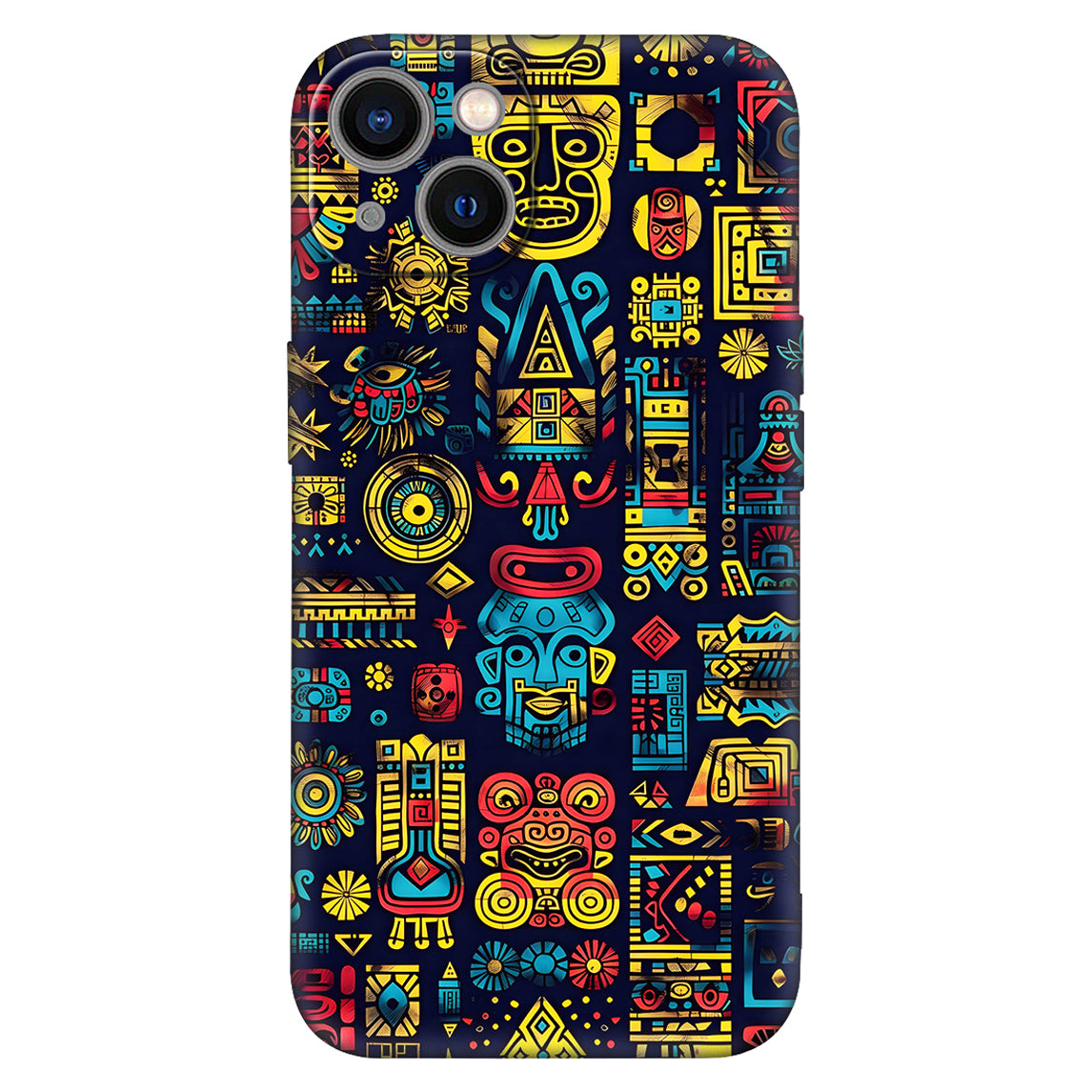 Tribal Tones: Vibrant Aztec-Inspired Navy Case