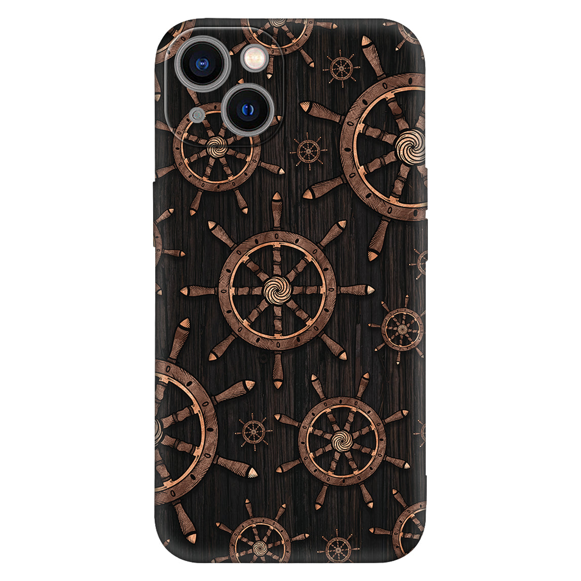 Vintage Nautical Ship Wheel Phone Case – Rustic Marine Design