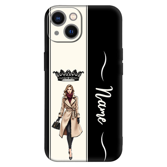 Autumn Street Style – Cozy Turtleneck & Coat Phone Case