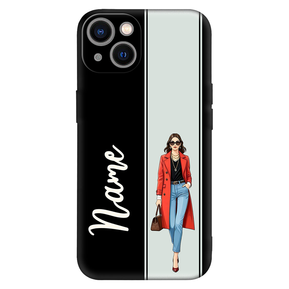 Personalized Phone Case for Women (Black & Mint Edition)