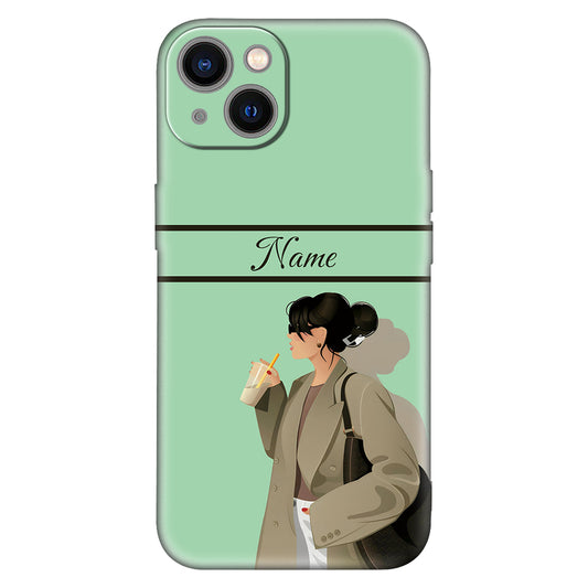 Trendy Minimalist Aesthetic Phone Case – Chic Fashion Girl Design