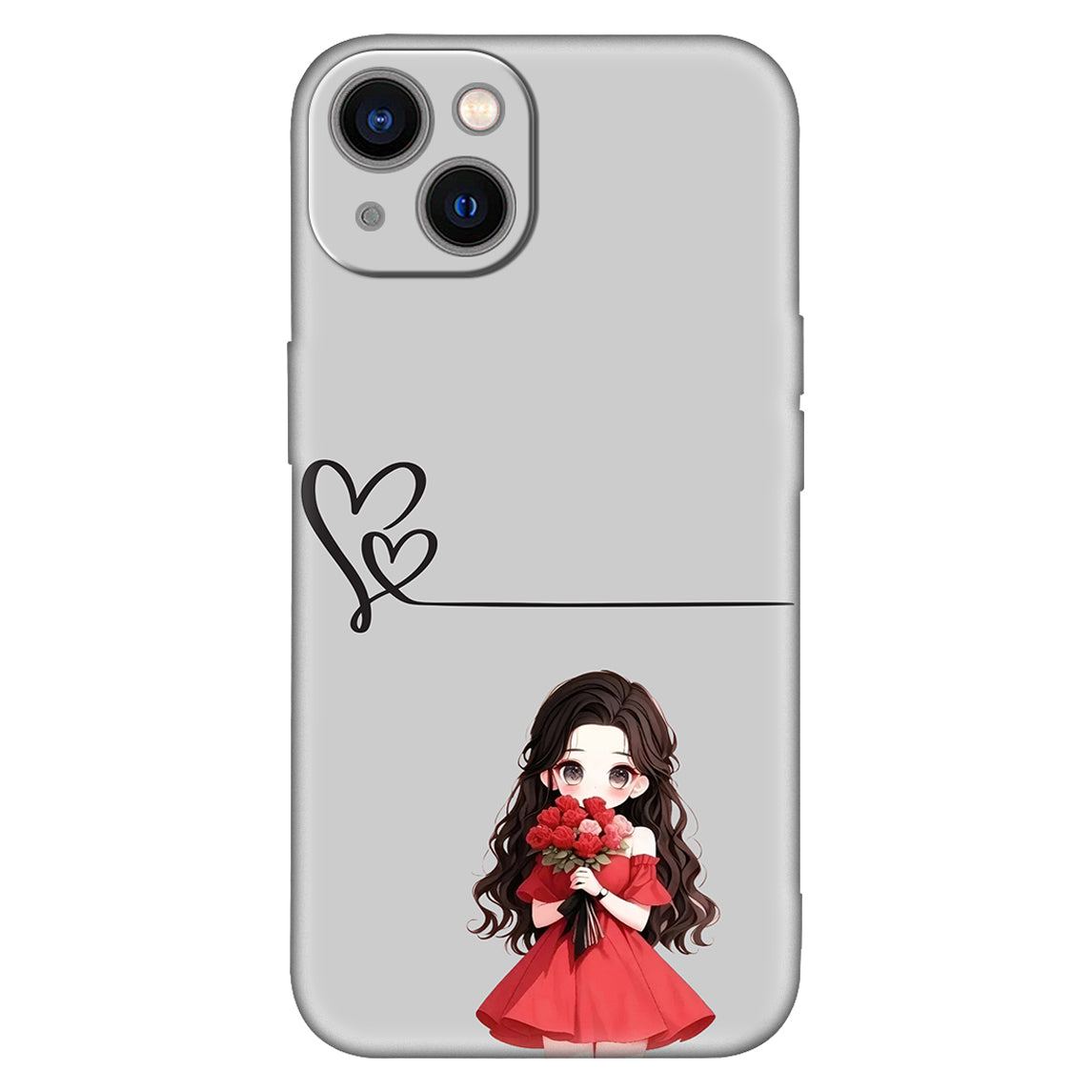 Cute Anime Girl Illustration Phone Case – Stylish & Protective