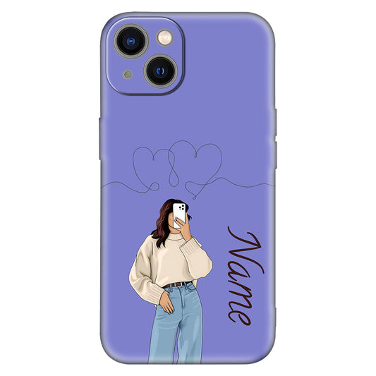 Trendy Minimalist Aesthetic Phone Case – Chic Fashion Girl Design