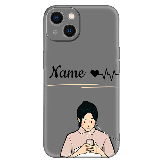 Aesthetic Girl with Phone Phone Case – Trendy & Minimalist