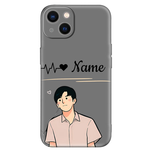 Aesthetic Boy with Earphones Phone Case – Trendy & Minimalist