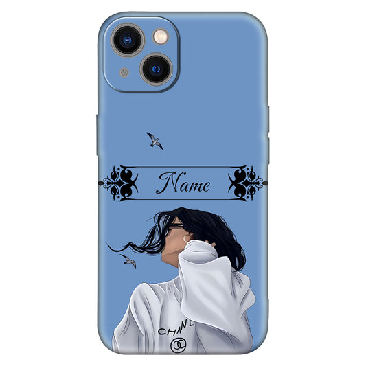 Trendy Minimalist Aesthetic Phone Case – Chic Fashion Girl Design