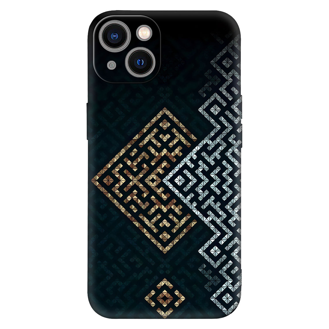 Geometric Glow: Luxe Maze Pattern Metallic Case