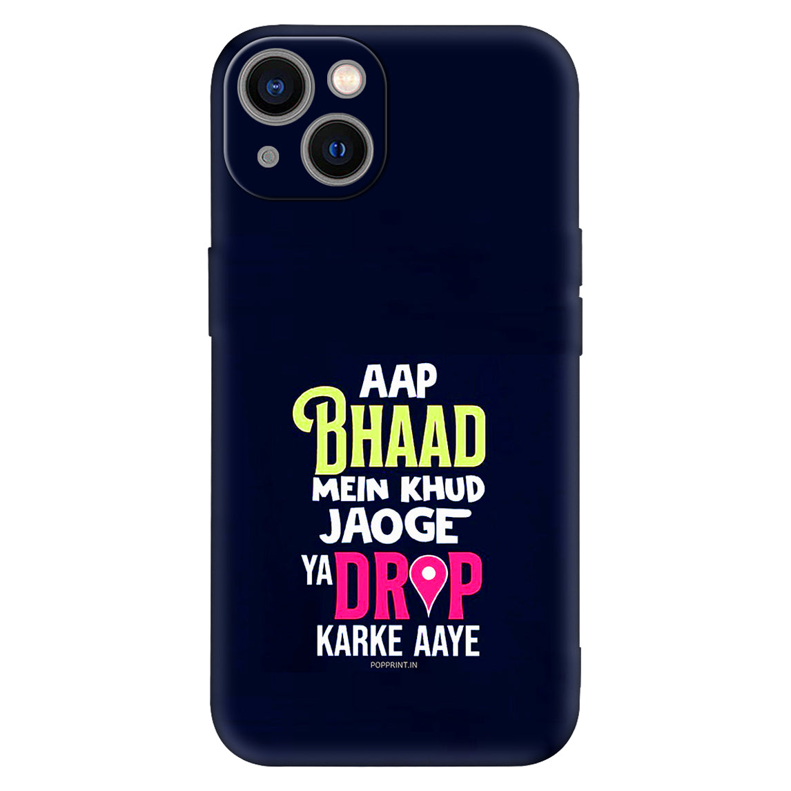 Bhaad Mein Drop: Desi Humor Navy Blue Case