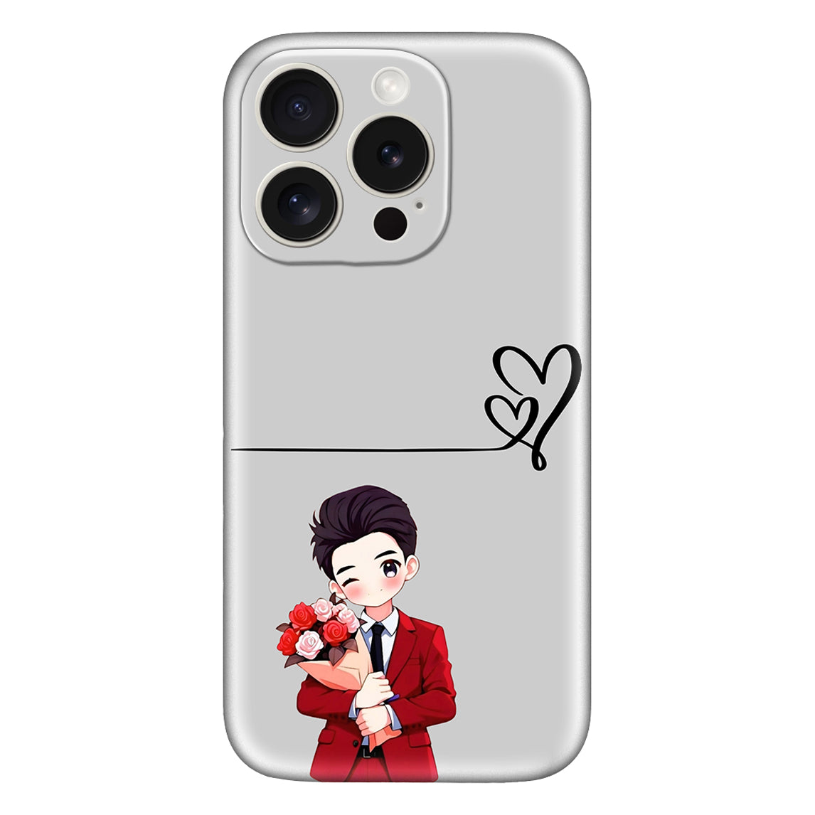 Cute Anime Boy Illustration Phone Case – Stylish & Protective