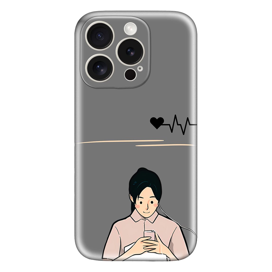 Aesthetic Girl with Phone Phone Case – Trendy & Minimalist