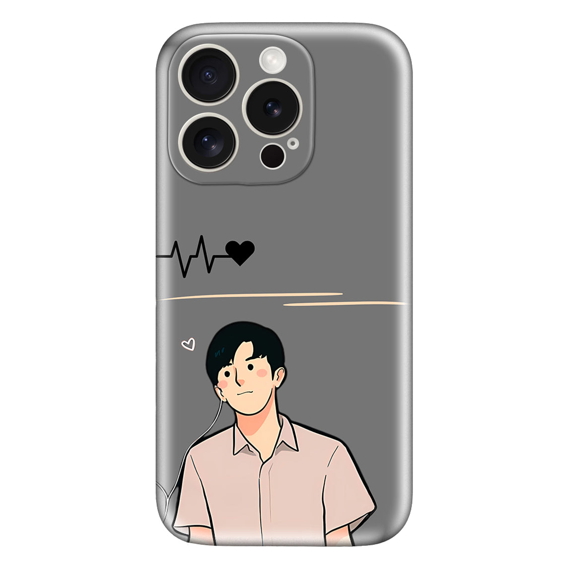 Aesthetic Boy with Earphones Phone Case – Trendy & Minimalist