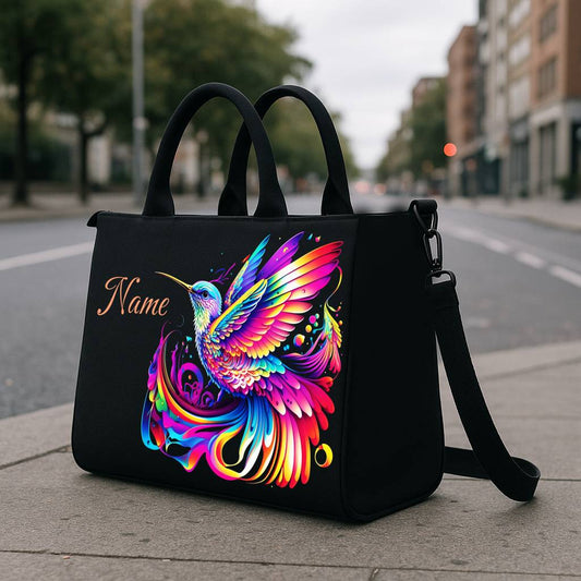 Painterly Hummingbird Hobo Tote Bag