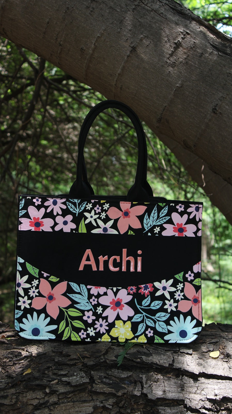 Customized embossed Flora Tote bag