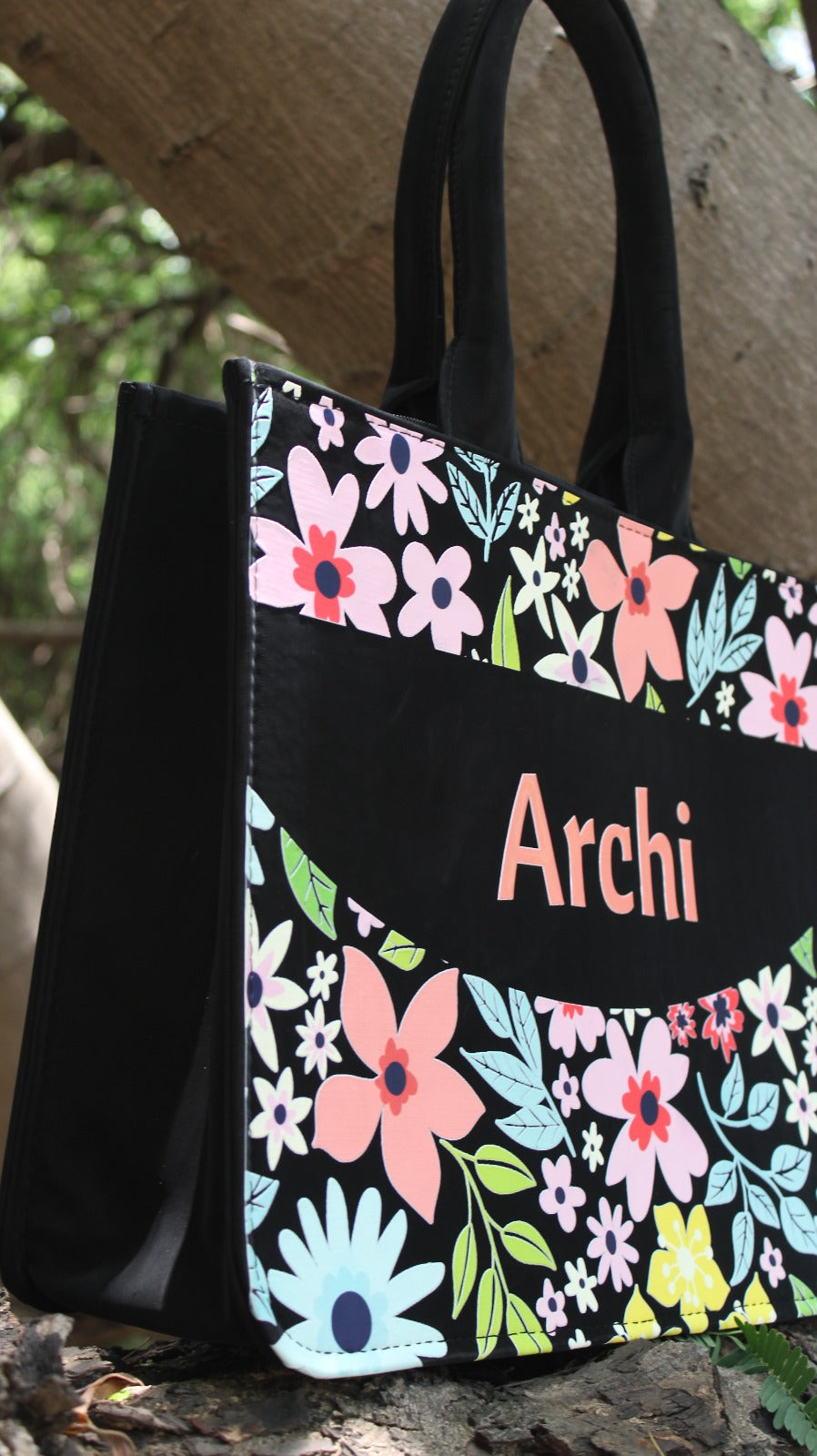 Customized embossed Flora Tote bag