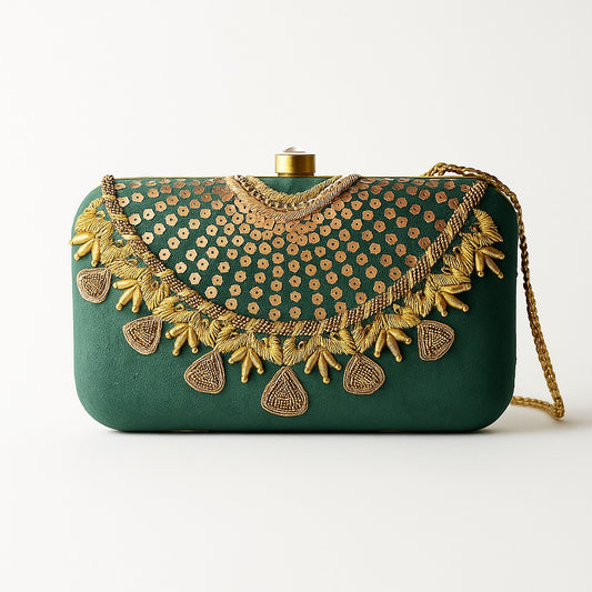 Regal Hunter Green Clutch