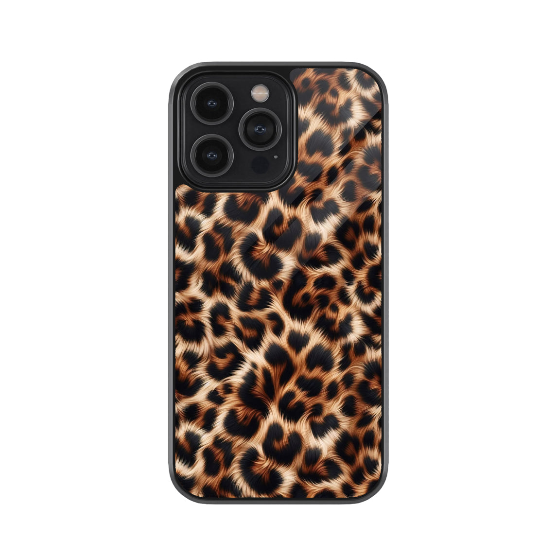 Leopard Print Metal Mobile Cover