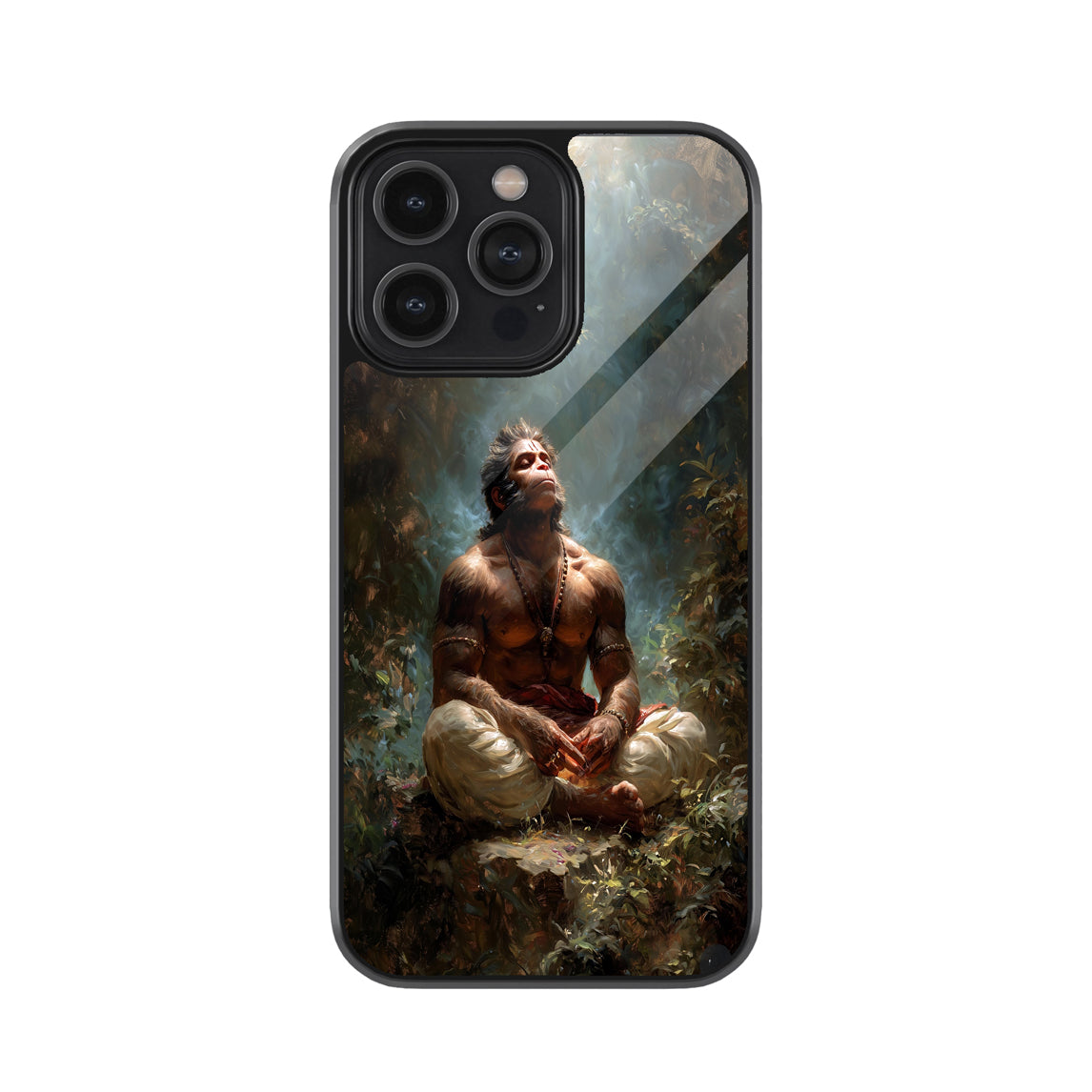 Divine Hanuman Meditation Metal Mobile Cover