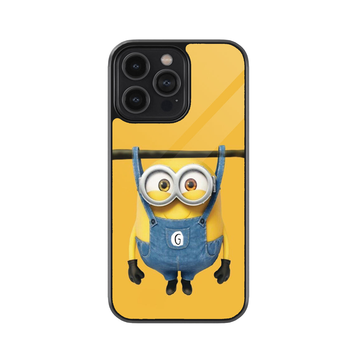 Minions Hanging Design Metal Mobile Cover
