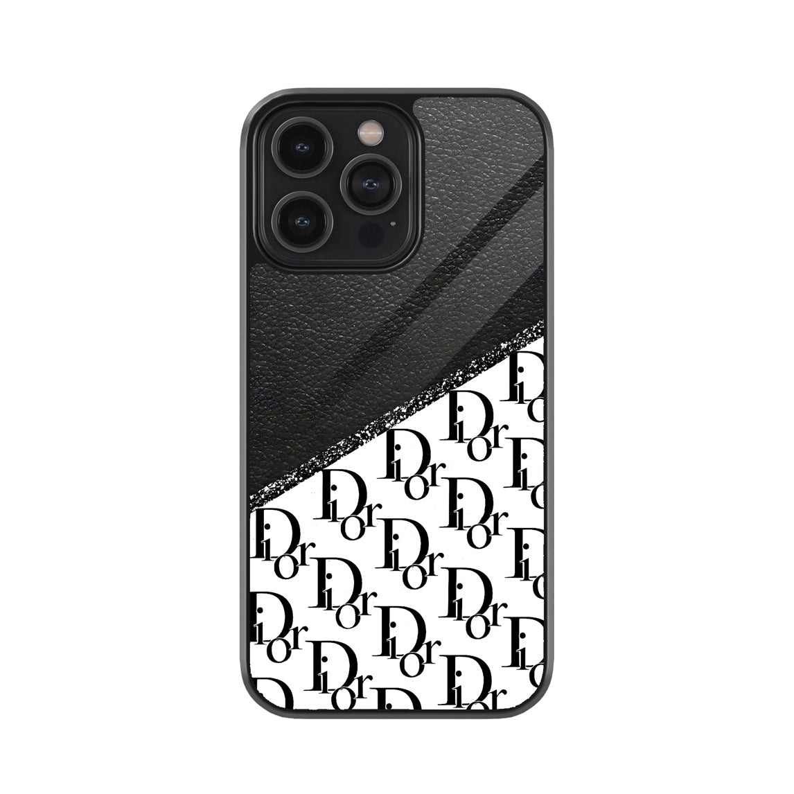 Christian Dior Pattern Luxury Metal Mobile Cover