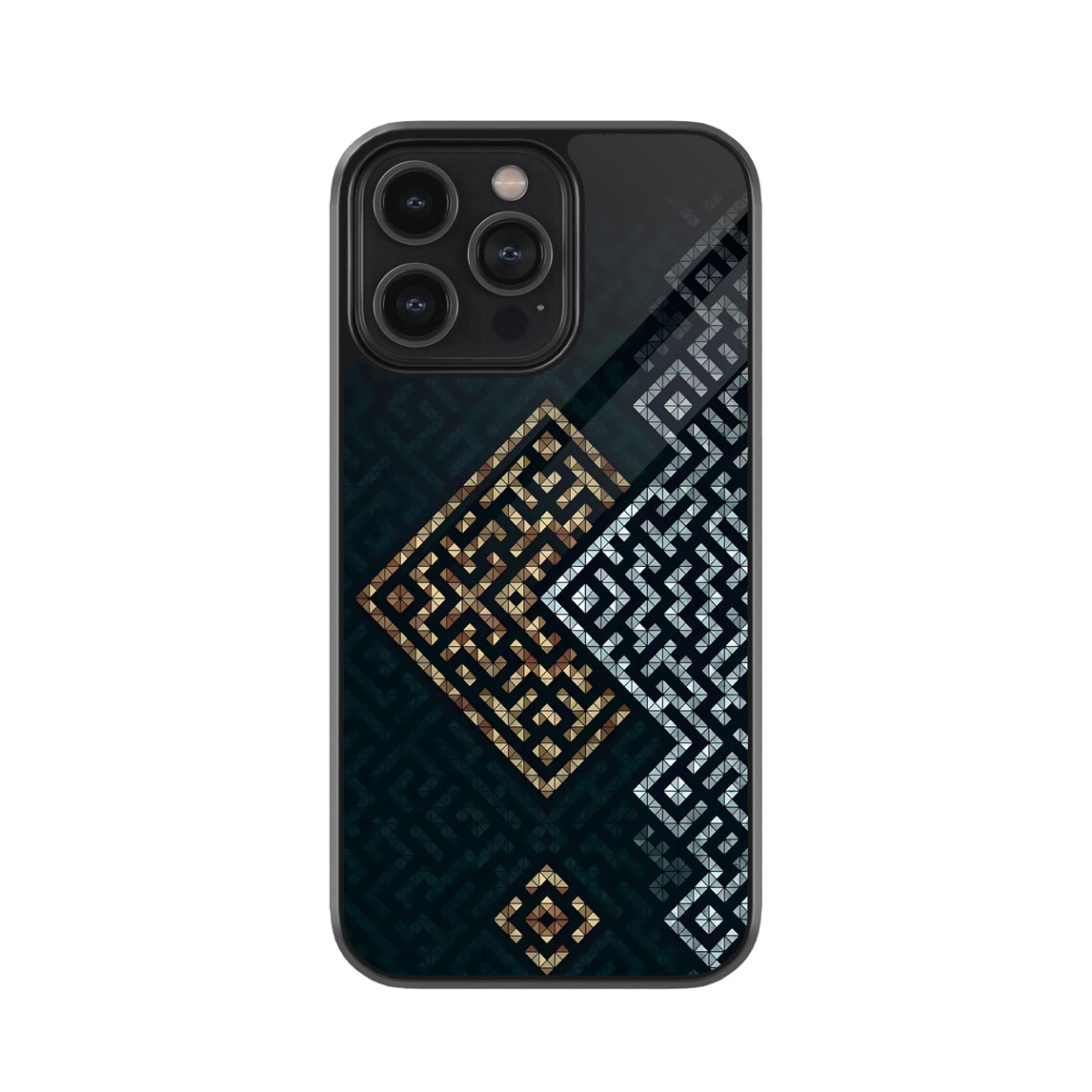 Geometric Metallic Pattern Mobile Cover