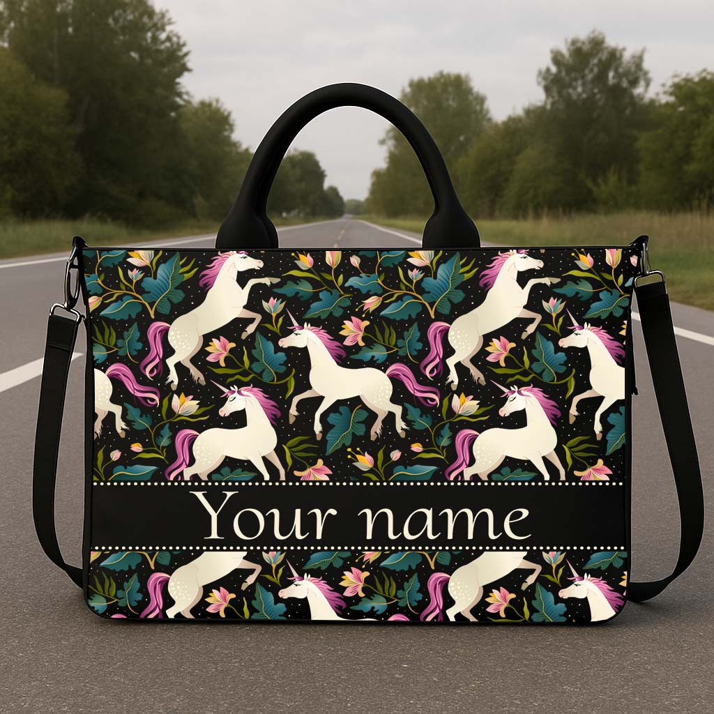 Unicorn Bloom Hobo Tote Bag