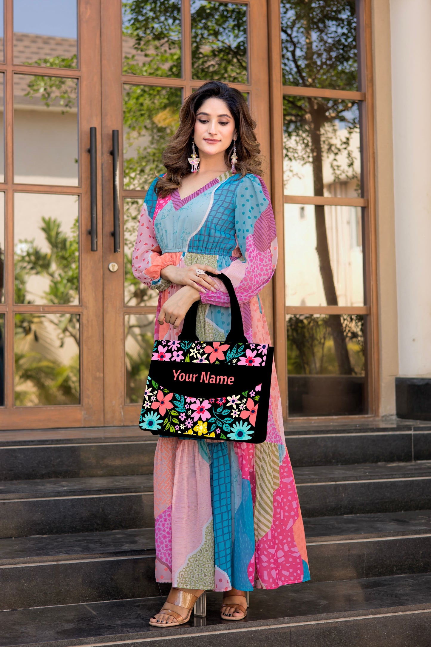 Customized embossed Flora Tote bag