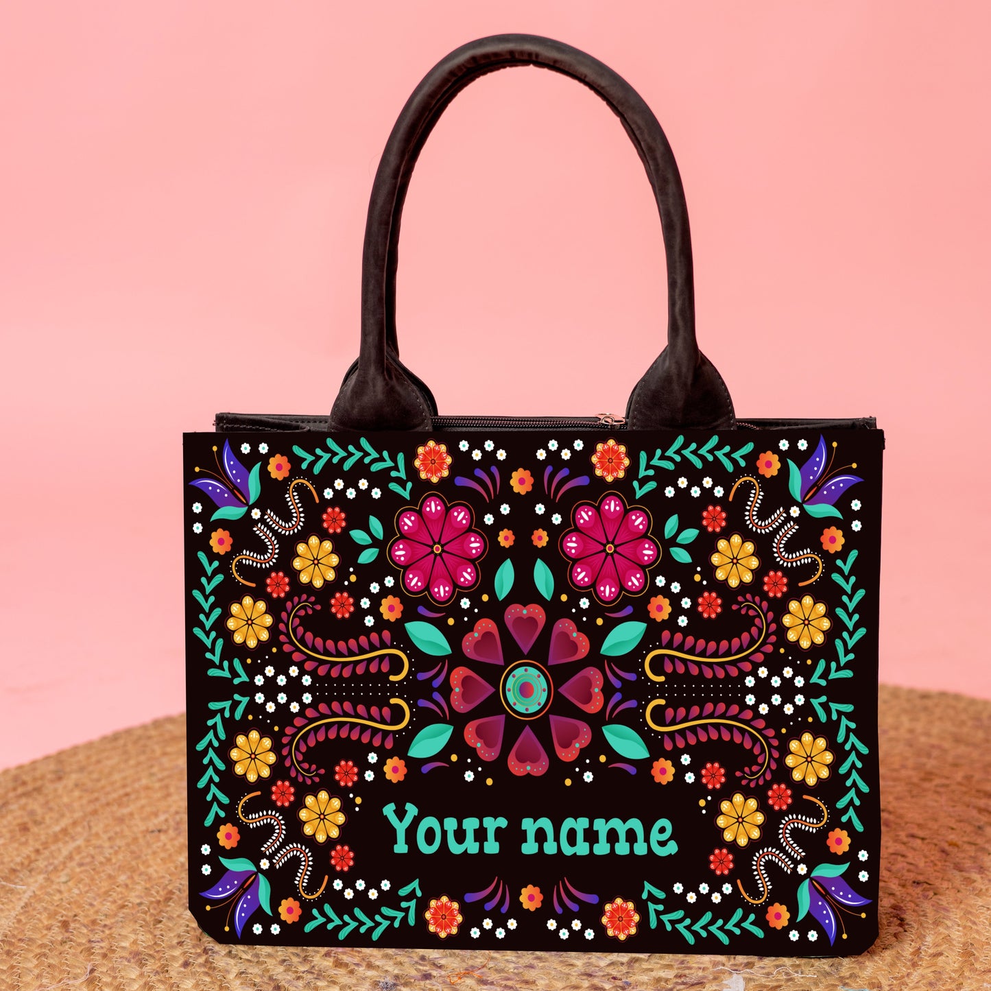 Floral Fiesta Custom Tote Bag