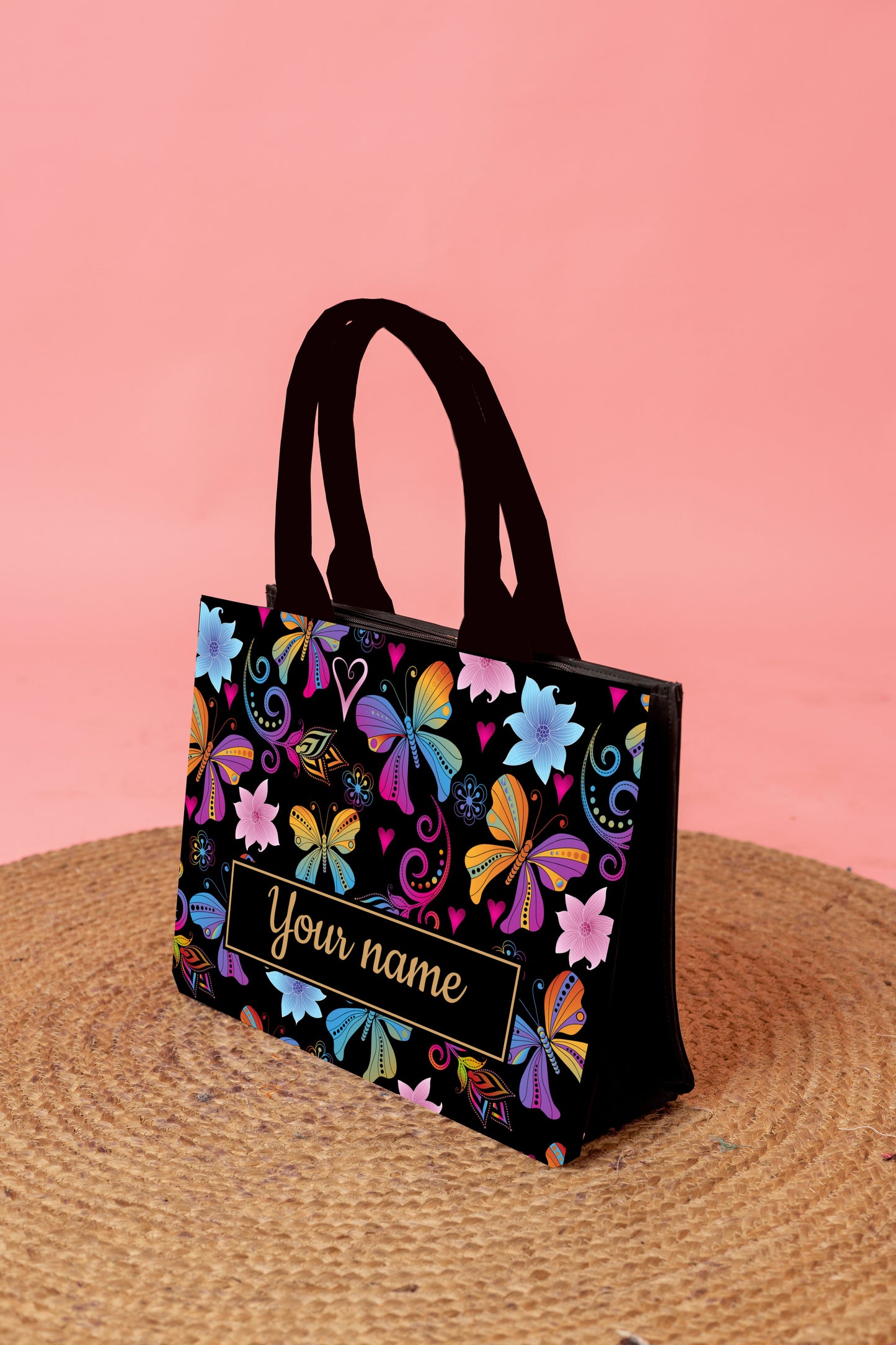 Vibrant Folk Art Custom Tote Bag