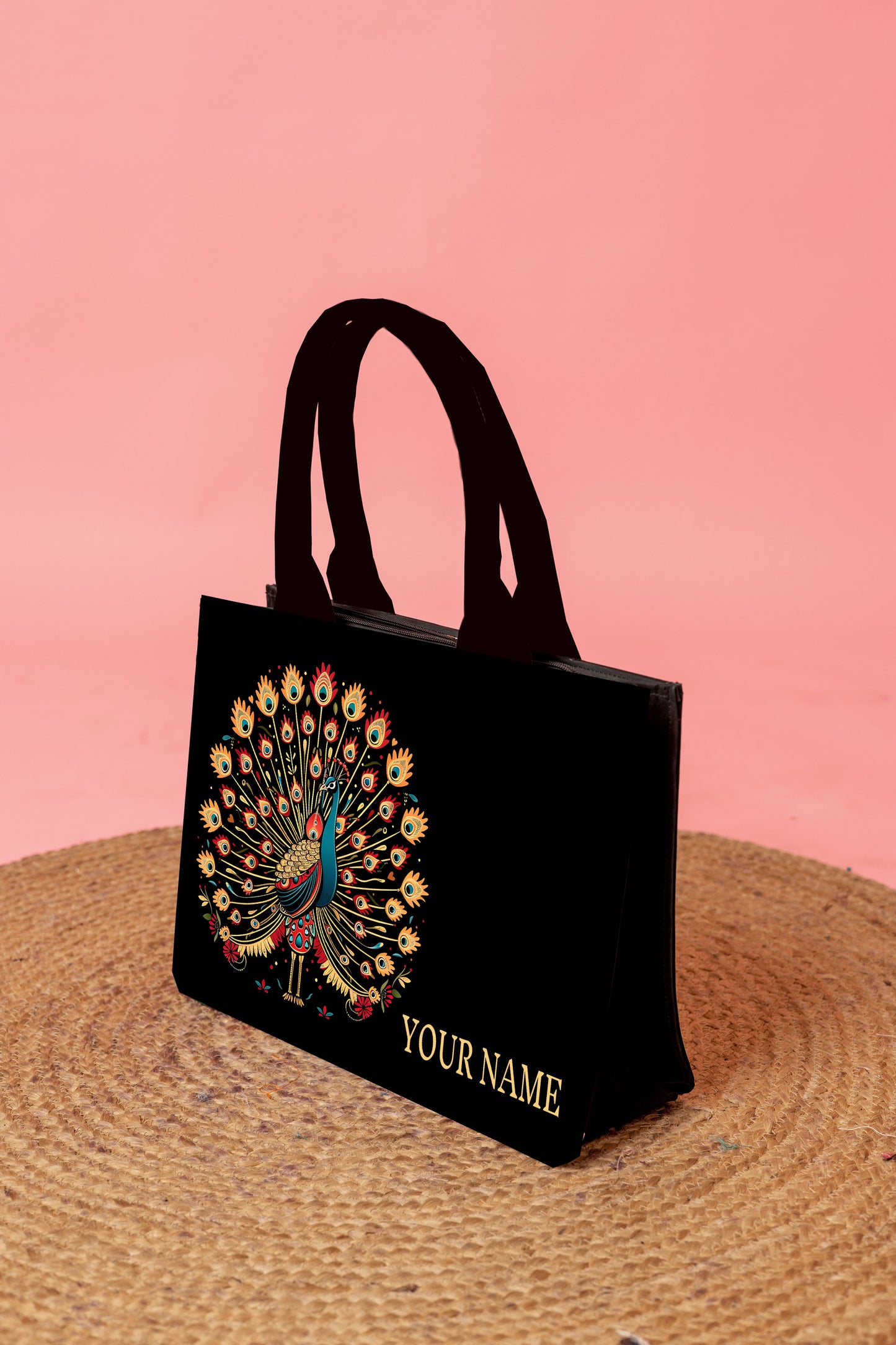 Customized Royal Elegance Peacock customized Tote