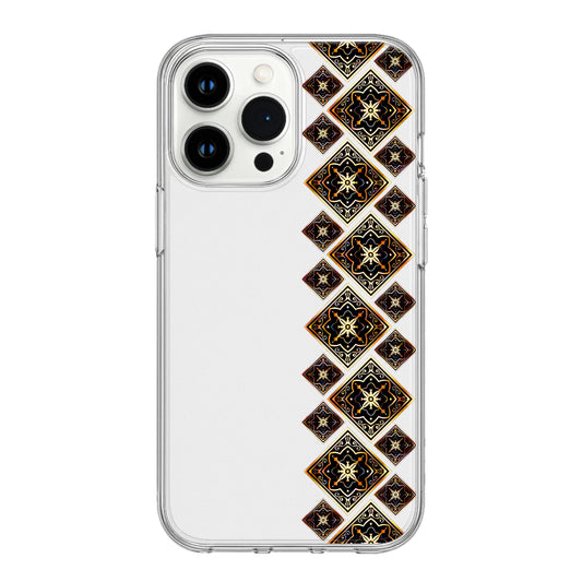 Golden Ethnic Mosaic Clear Phone Case