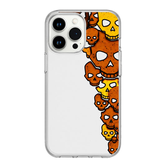 Fiery Skull Stack Clear Phone Case