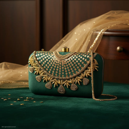 Regal Hunter Green Clutch