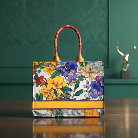 The Spring Pansy Patch Tote Bag