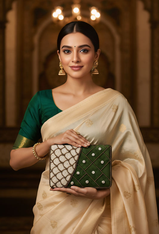 Dual-Texture Box Clutch