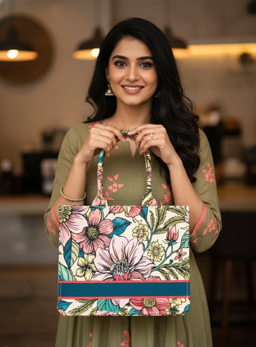 The Vintage Peony Tote Bag