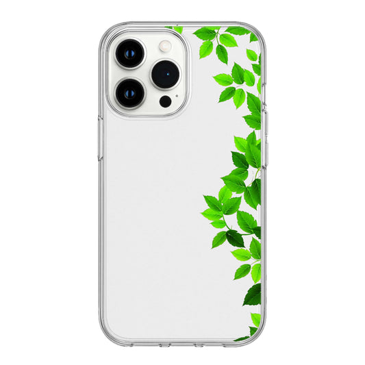 Verdant Vibes Clear Leaf Phone Case