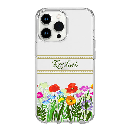 Wildflower Garden Clear Phone Case