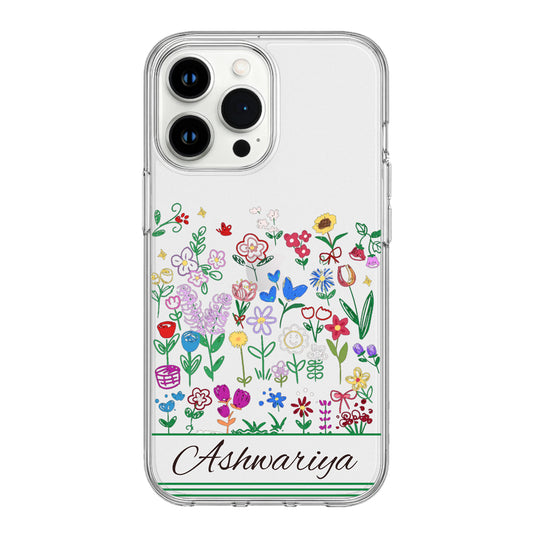 Whimsical Garden Clear Phone Case