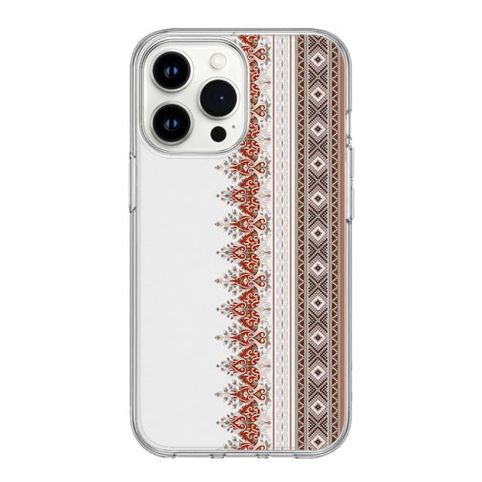 Rust Heritage Tapestry Clear Phone Case