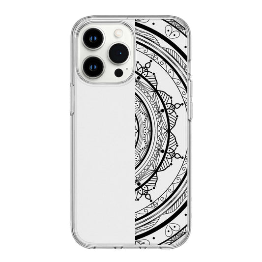 Half Mandala Zen Clear Phone Case