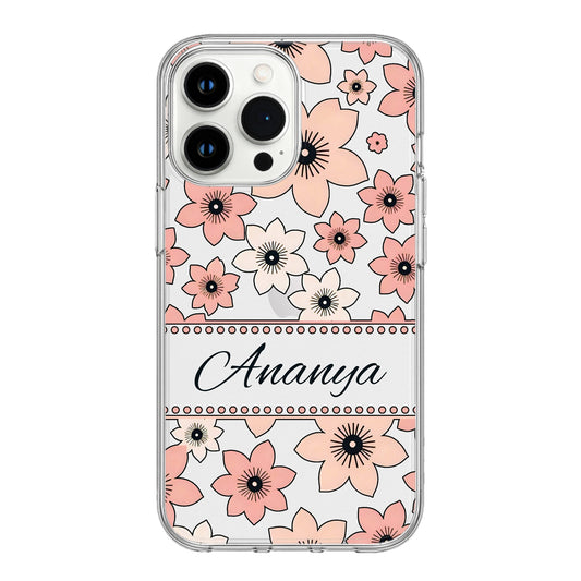 Peach Blossom Garden Clear Phone Case