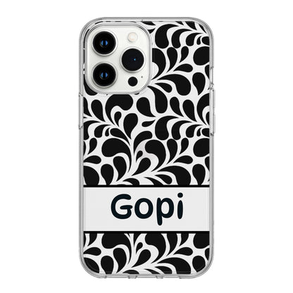 Monochrome Swirl Elegance Clear Phone Case