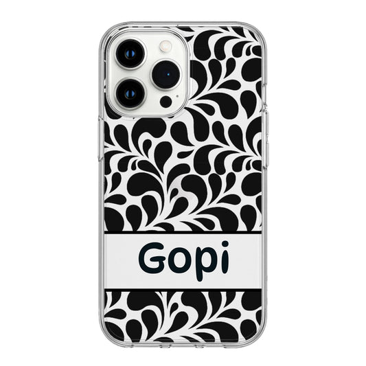 Monochrome Swirl Elegance Clear Phone Case